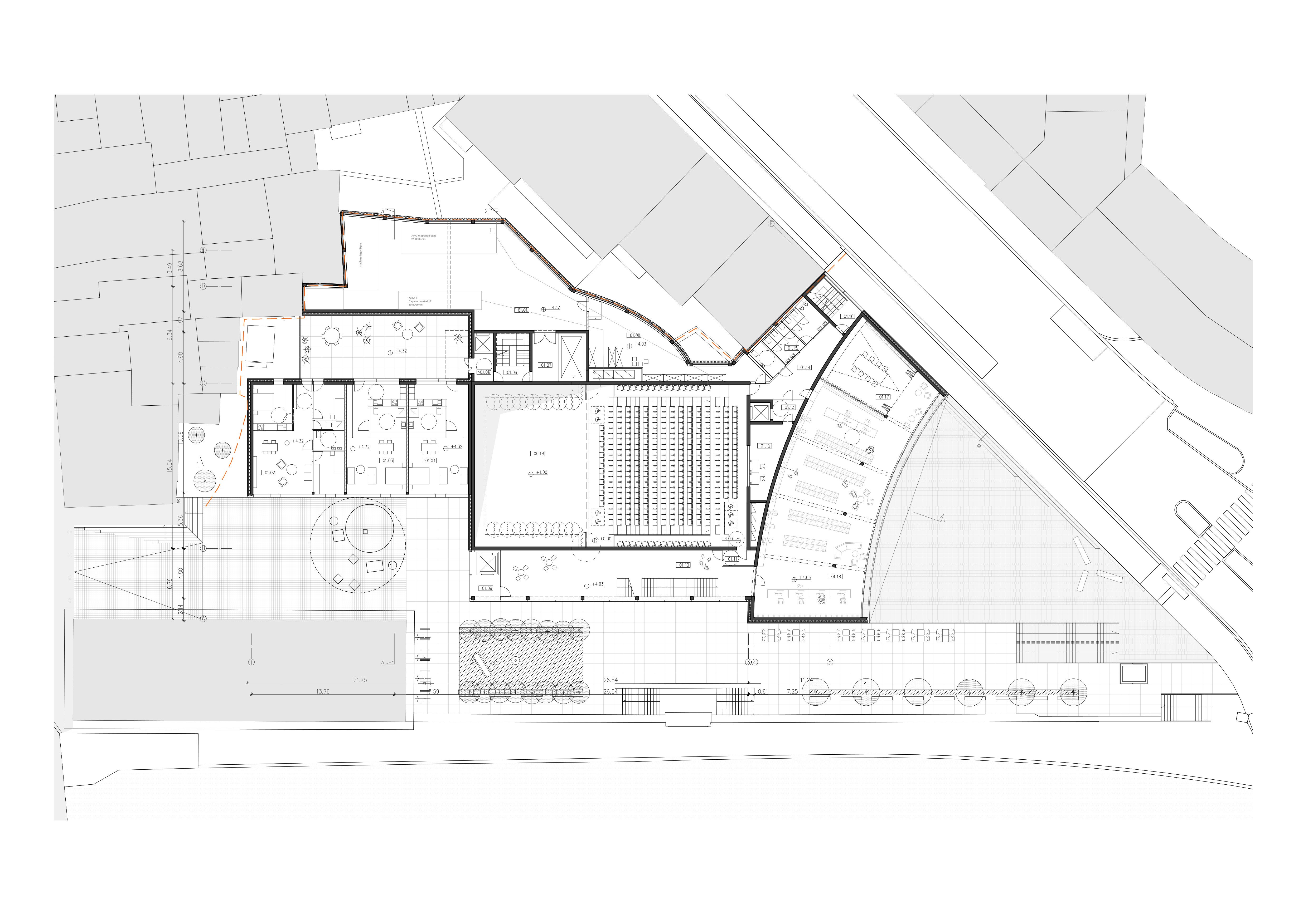 195.V+.Maison de la culture.Plans.+1 LD