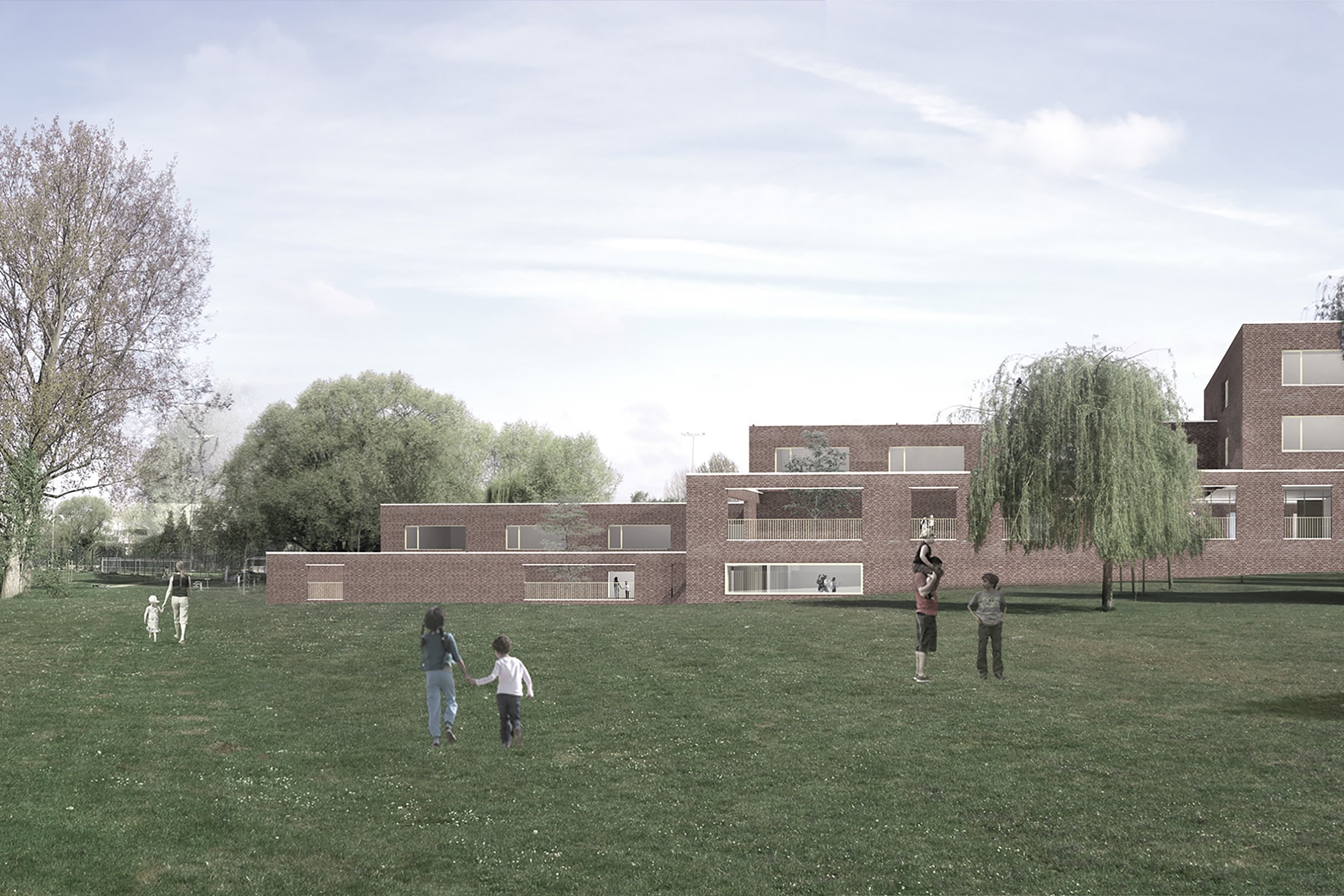 191.V+.Ecole Forest.Image.vue parc grande  face2 LD