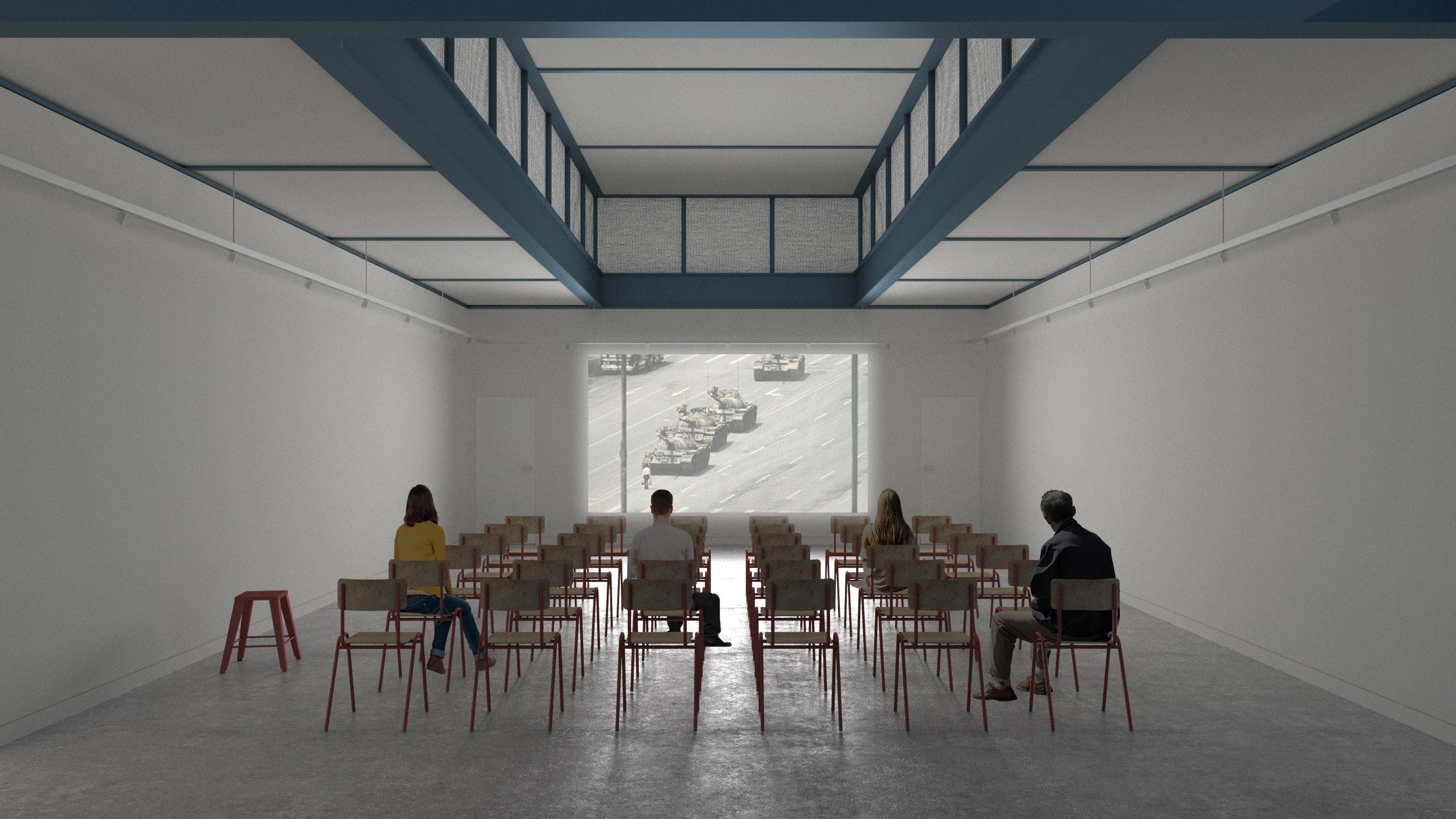 V+ . 251 . Musée résistance . Salle poly . Projection 